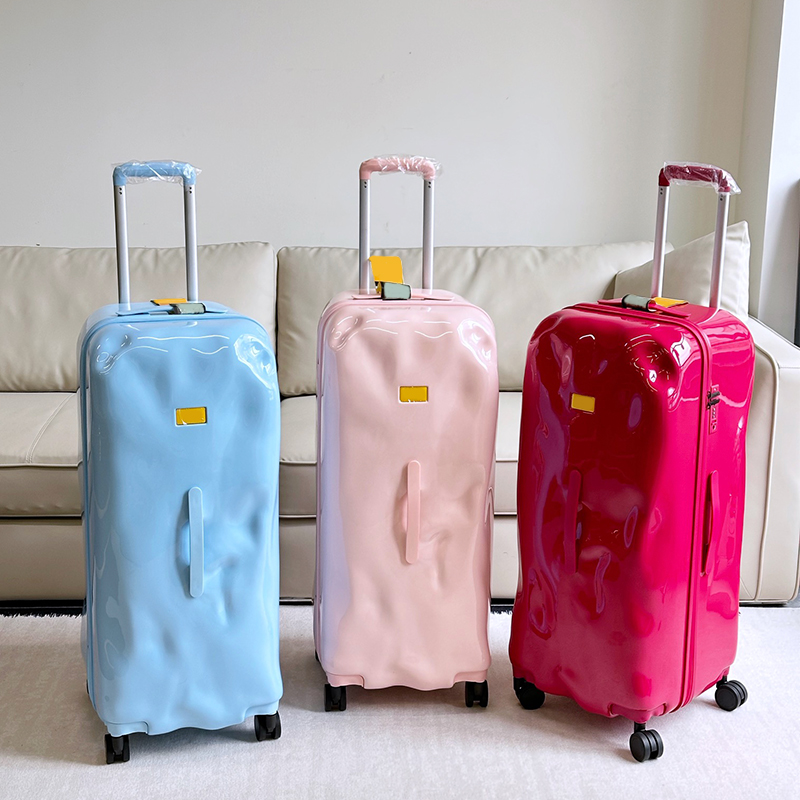 Luggage Designer CrashB Broken Suitcase Case Black Purple Yellow White Durable Zip PC Trolley Case Sport Square Fatty 20 24 28 30 in-image-1057088149