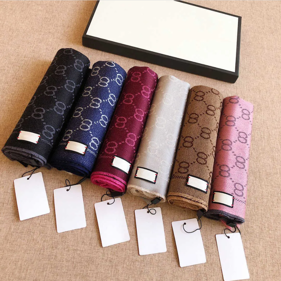 2025 Fashion mens designer scarf 1 cashmere jacquard womens scarves Double-sided color-blocking fringed edges Size 180cmX48cm with gift
