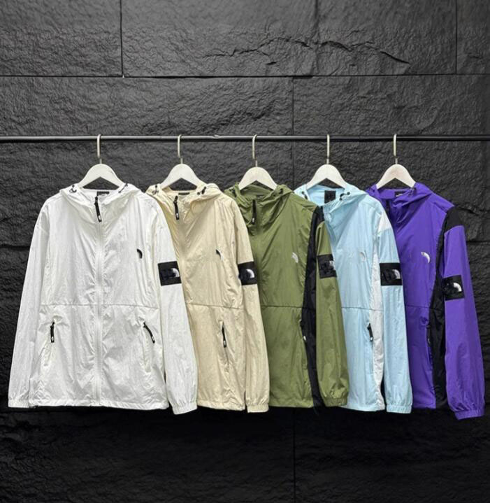 Mens embroidered hooded jackets designer Windbreaker casual outdoor sportswear for men women fishing cycling running sun protection clothing coats