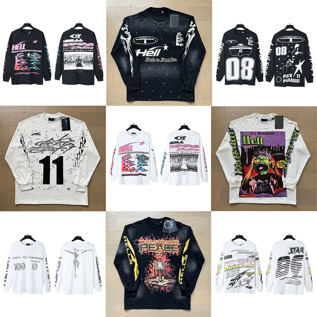 T-shirt de créateur t-shirt T-shirt à manches longues T-shirts à manches longues vintage Tops imprimés graphiques pour hommes.