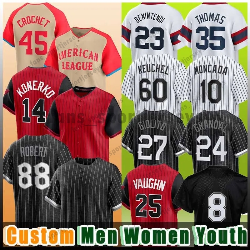 Andrew Benintendi Luis Robert Jr white sox 2025 city Baseball jersey Lenyn Sosa Miguel Vargas Andrew Vaughn Mark Buehrle Scott Podsednik Baseball