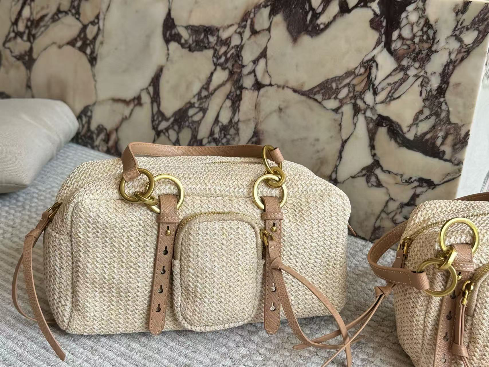 Summer Bag Straw Shoulder Bag Designer Bags 2025 New Bag 2 sizes Crossbody Bag Luxury Purse Women Clutch Bags High Quality Holiday Beach Bag Fashion