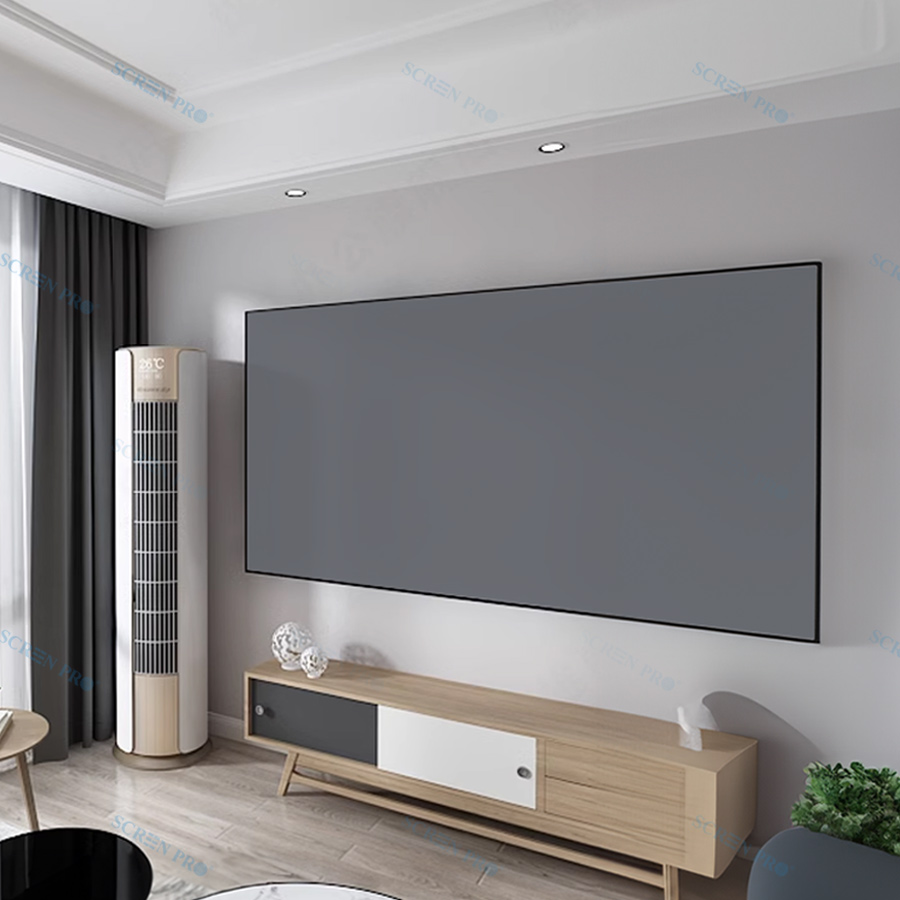2025 ALR Black Diamond Fixed Frame Projection Screen Ultra Narrow Bezel Ambient Light Rejecting 4K 8K 3D HD Normal Projector-image-1057301730