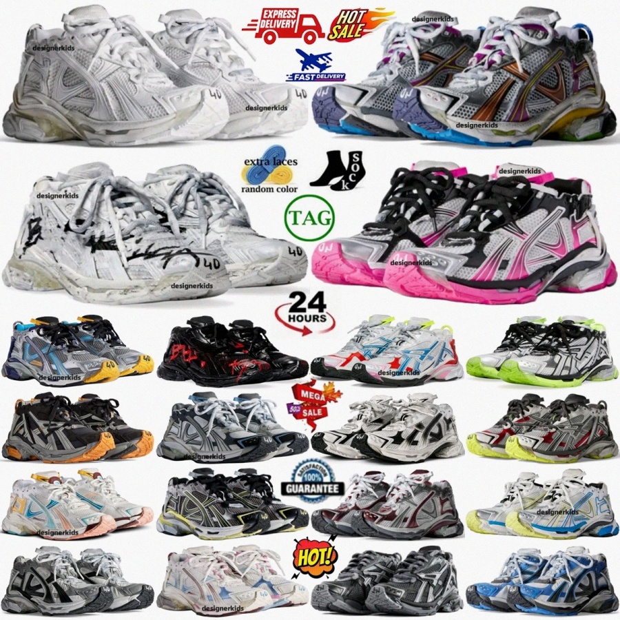 Designers Paris Runners 7.0 Sneakers Shoes Transmit Multicolor Runner Graffiti black Red Grey white casual Women Men Trainers pink blue Deconstru-image-959229696