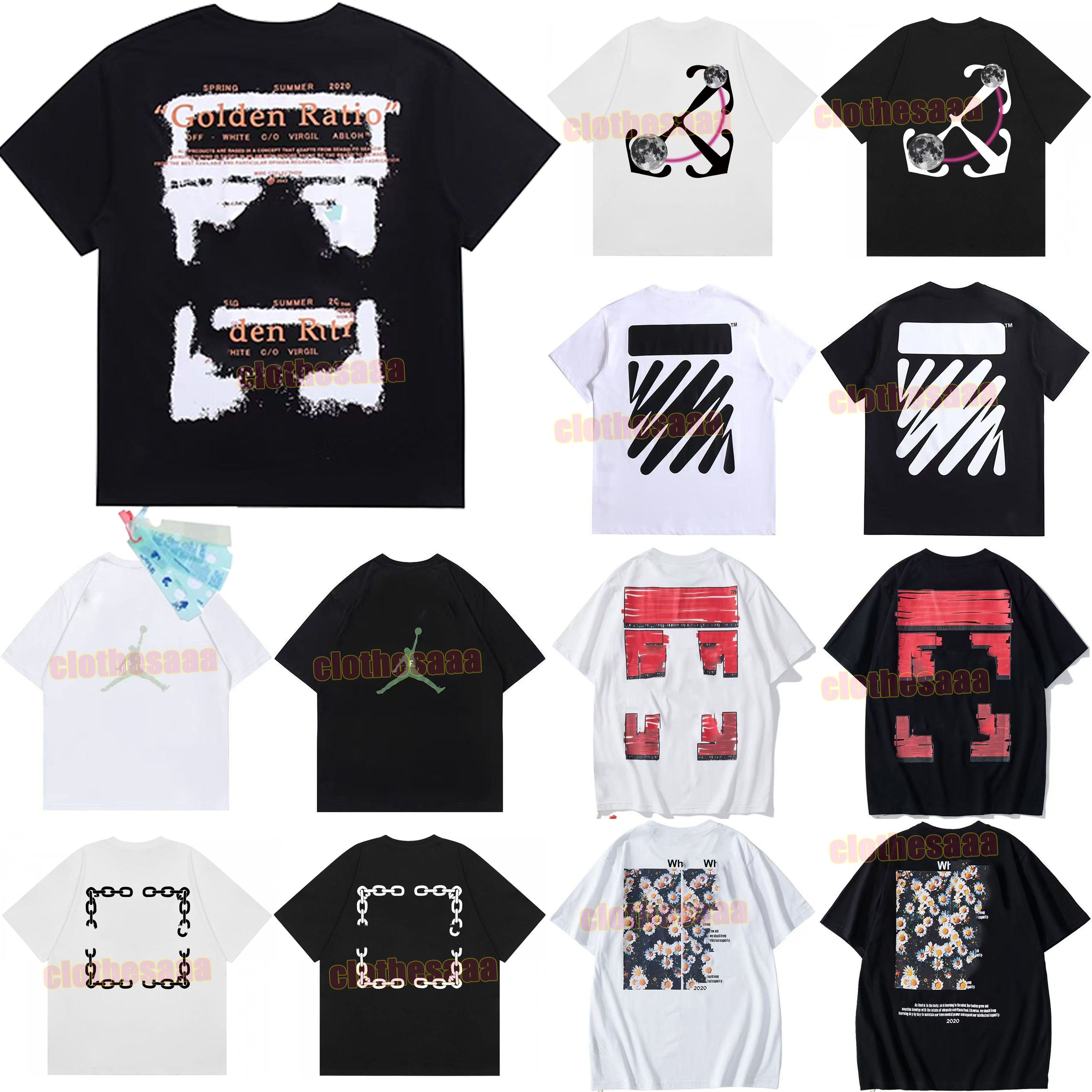 2025 Designer t shirt New Fashion Luxury Offes Clothing Mens tee shirt Mens and Womens Loose Tees Tops Man Casual Street graffiti Shirt Sweatshirtof