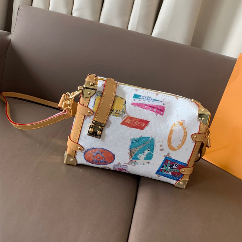 tronc latéral Sac à boîte douce Couleur Couleur Printing Sac de créateur S-Lock Bodage Cross Body Package Hand