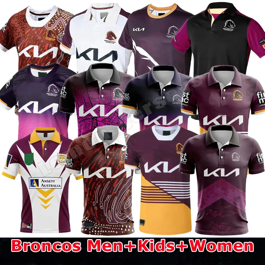 2024 2025 Broncos Rugby Jerseys Training 24 25 Brisbane Broncos Home Away Vest Men Women Kids Kits League Viete Contrôle de formation indigène Sh