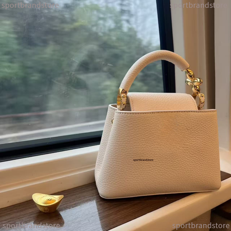 Top Quality Designer Bag Ladies Handbag Metal Chain Noble Lady Bag Classic Top Handle Bag Cowhide Genuine Leather Shoulder Bag Woman Crossbody Bag C