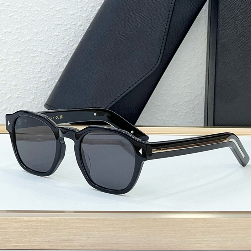 Lunettes de soleil rectangulaires classiques PRA16S Designer Mens Collection des lunettes de lunettes étroites Luners de qualité supérieure Prote