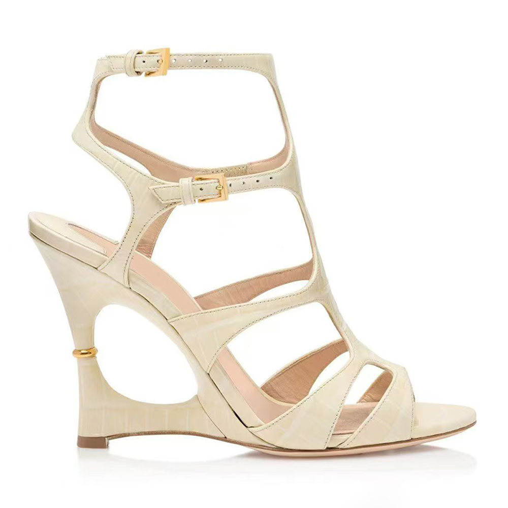 Designer Sandales de gladiateur en cuir authentique super hauts