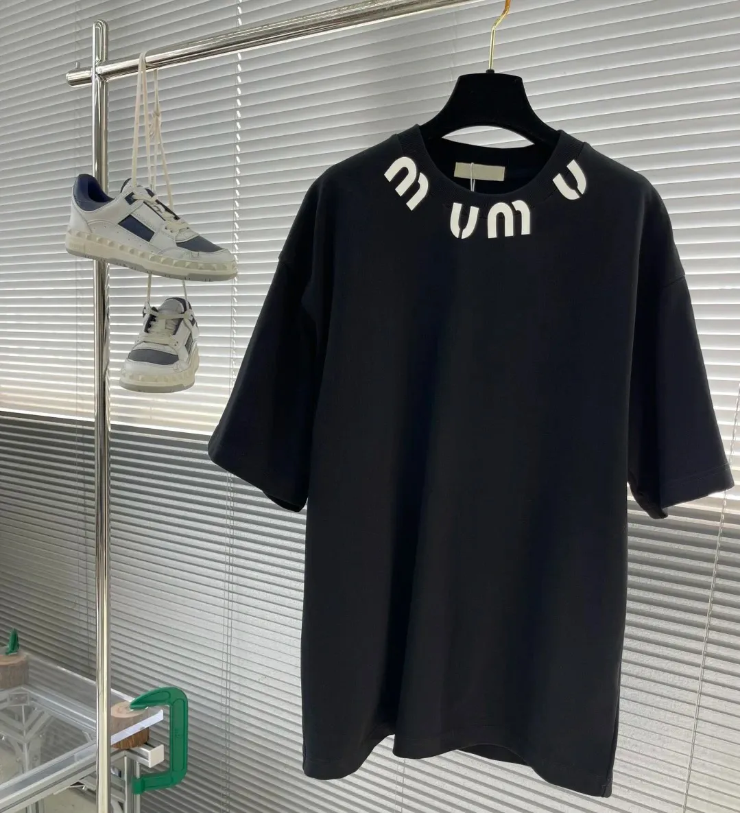 Summer new casual style and women's fashion brand designer ladies' with letters printed short sleeved men's loose T shirts