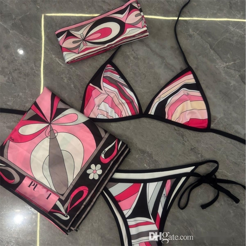 2025 Summer Bathing Suit Designer Bikini Set Swimwear Fashion Striped Printed Swimsuit Sexy Bikinis Beach Wear-image-570820397