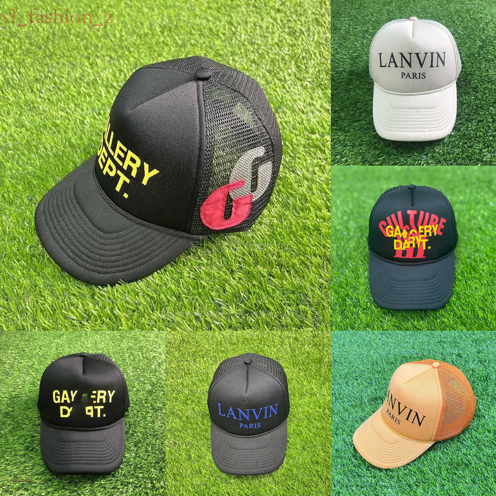 Galleryly Dept Cap New Ball Caps Designer Caps American Dept Letter Hat Sport Graffiti Mesh Truck High Profile Trendy Baseball Cap 54b