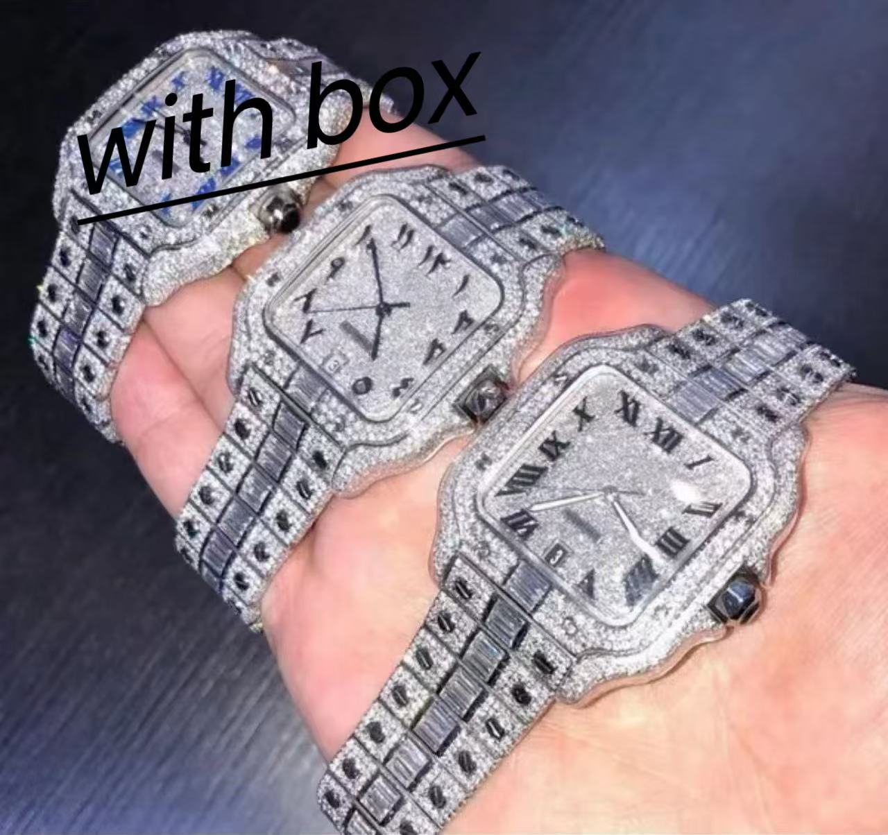 Iced Moissanite Out Designer Mens Watch For Men High Quality Automatic Movement Watches Orologio. Montre De Luxe I19 382 1E Orologio.