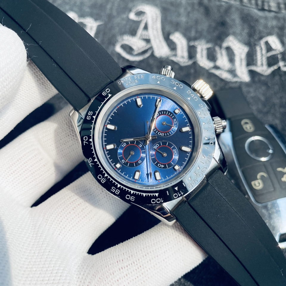 Mens designer 40mm watch High Quality Luxury Sports Watch Night Light Sapphire Waterproof Sliding Buckle Fashion Watch Montre de Luxe