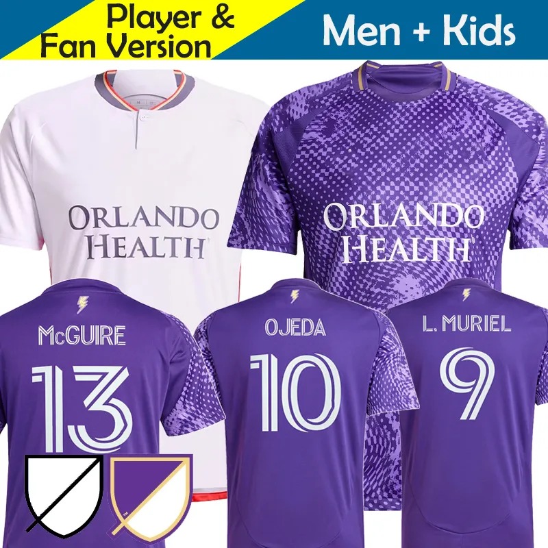 2025 2026 Orlando City SC Soccer Jerseys Kids Kit Man 25/26 Football Shirts Primary Home Purple The Wall Away White F.Torres L.Muriel OJEDA JANSS-image-882761188