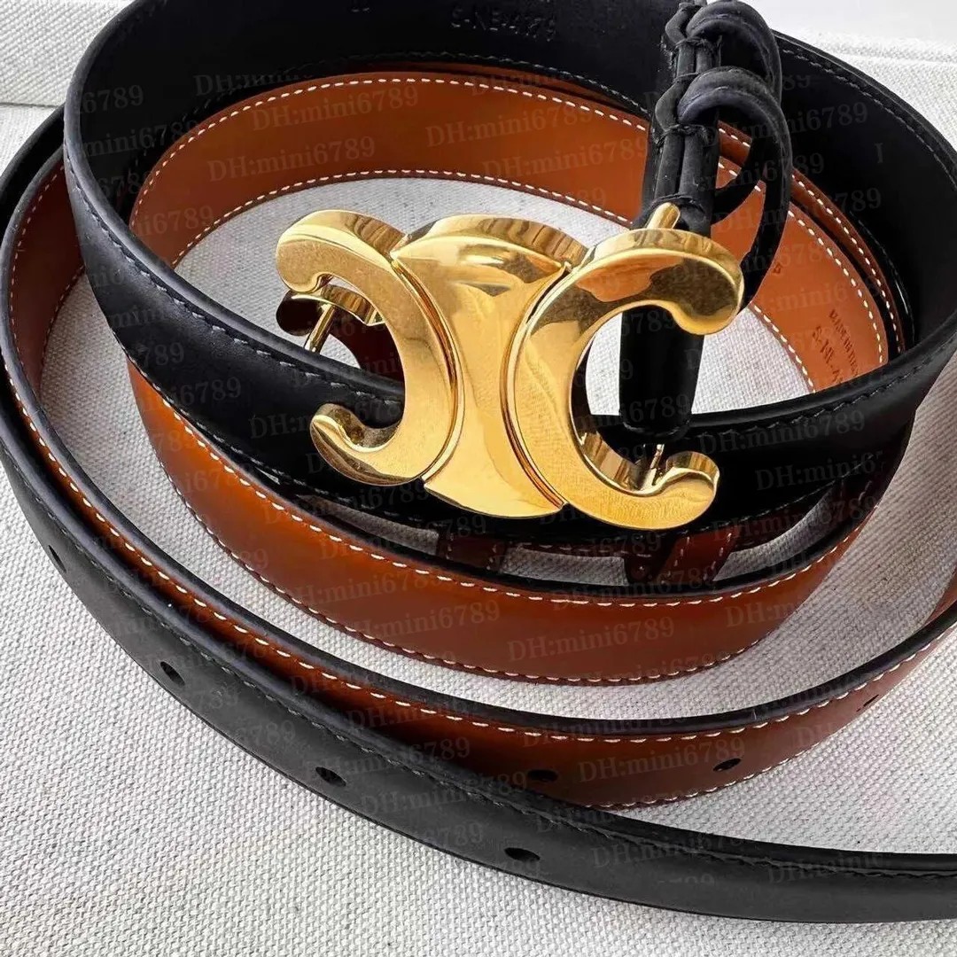 Luxury genuine belt High Quality Designer Cowskin Leather Black Brown Bronze White Red Belt Womens Arc de Triomphes Classic ceinture Casual Belts
