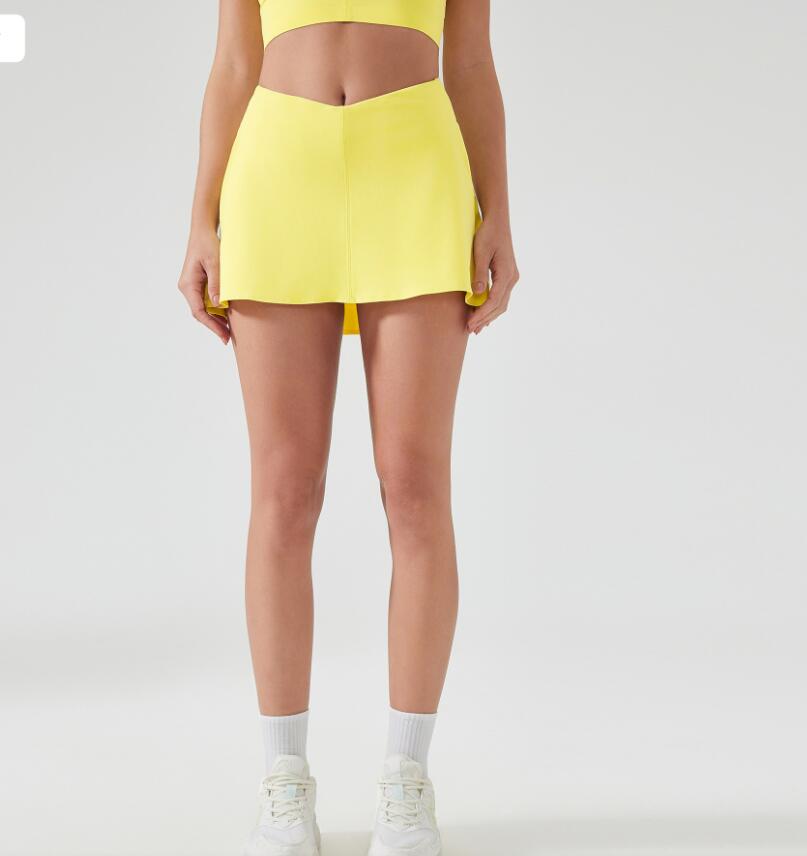 tennis skirts gym clothes women Sports quick-drying dance skirt running fitness yoga training workout clothes lining short skirt pants-image-589694623