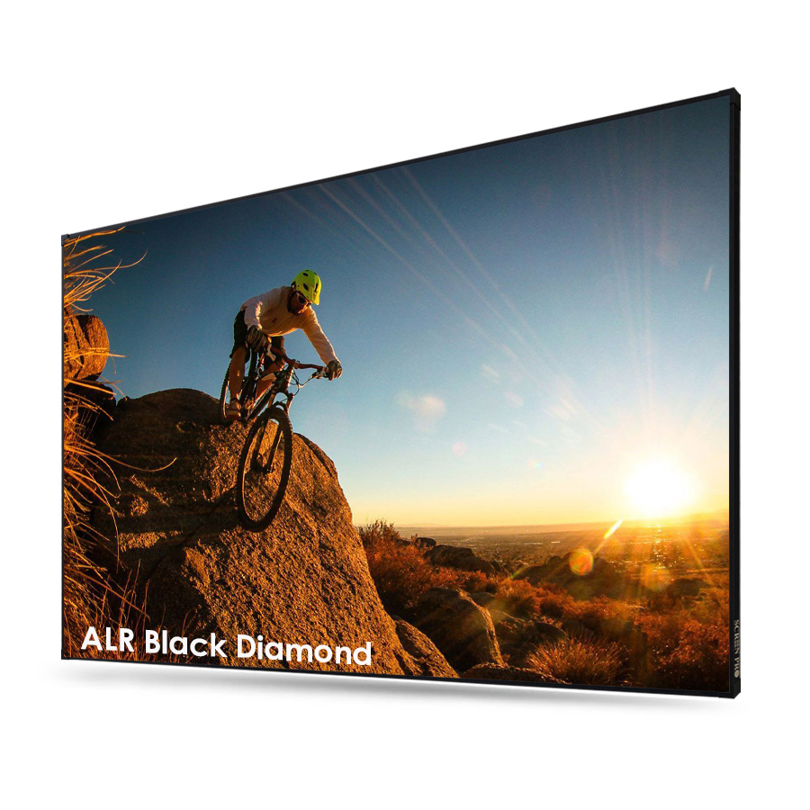 Black Diamond 120 inch ALR Projector Screen 16:9 4K/8K 3D UHD, Fixed Frame Grey Projection Screen Wall Mount 0.28 inch Ultra Narrow Bezel for Sta-image-1057632319