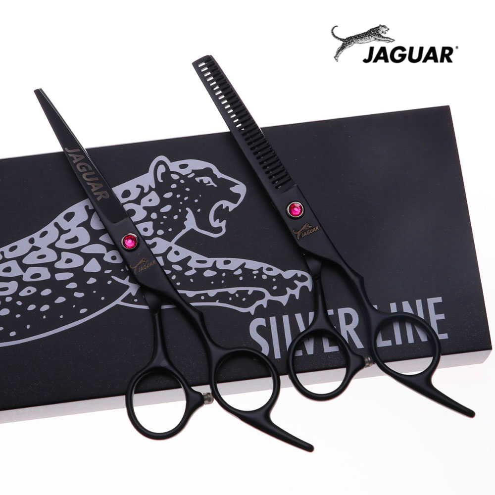 Black Hairdressing Scissors Professional High Quality 6.0 Inch Hair straight/curved Cutting+Thinning Scissors Salon Shears Barber Scissors Shop-image-1059028351