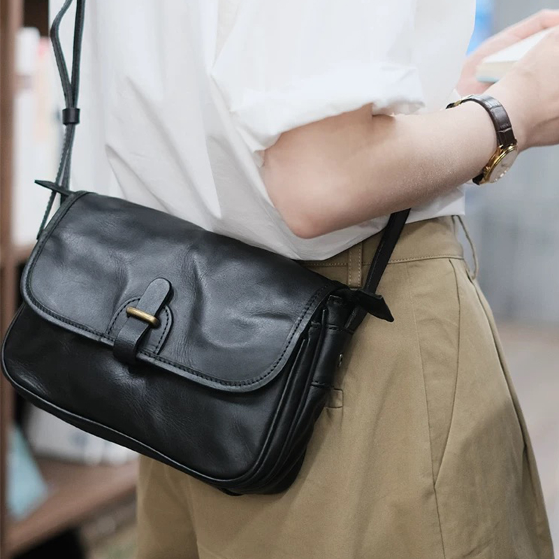 Premium Leather/Ok Quality Square Round Messenger Bag Shoulder Bag Handbag for Men or Women