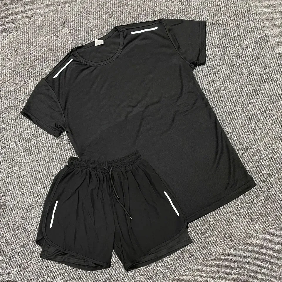 Mens sports Tracksuits Tech Set Designer Tracksuit Shorts Two-piece Fitness Suit Running Quick Drying Breathable Sportswear Basketball soccer T-shir