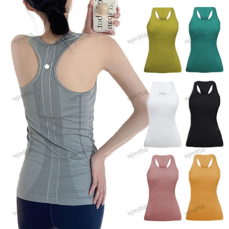 Yoga womens tank align tank top gym clothing women vest sleeveless swiftly quick-drying sweat breathable knitted skin-friendly fitness sports ves-image-924271069