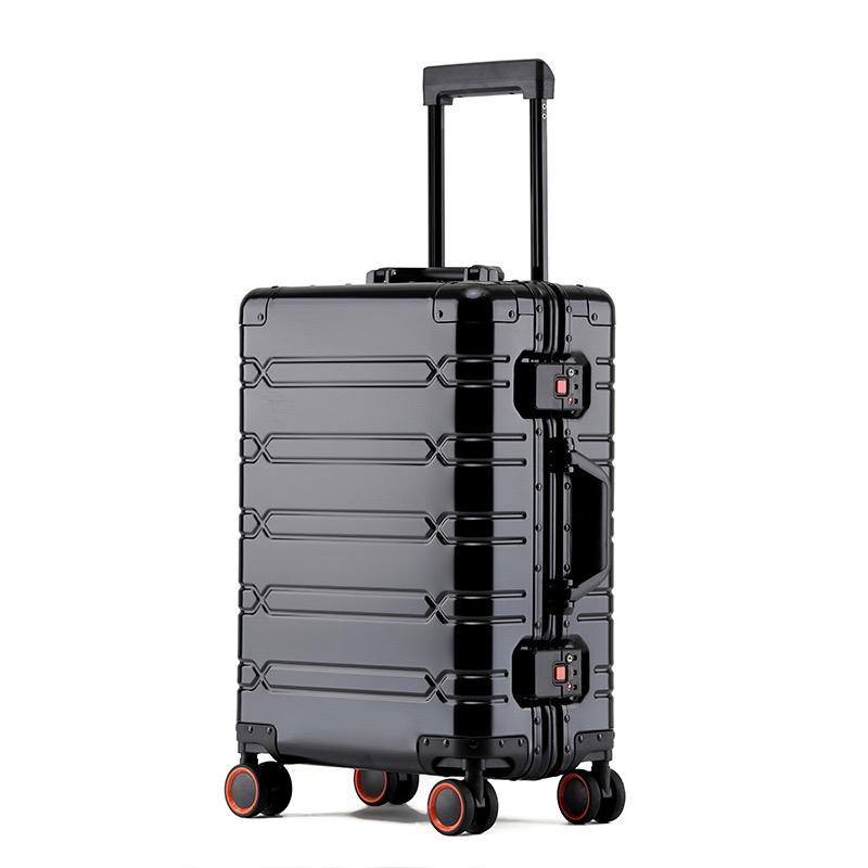 Boarding Case All aluminum magnesium alloy large-capacity suitcase 20/24/28 inch metal suitcase Cross-border travel must-have Trunk-image-1058004788