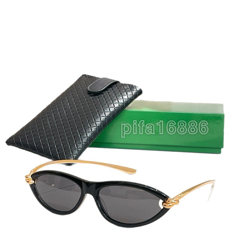 2026 Exports cross-border for cat eye bv1309 sunglasses knot-shaped men's oringin designer sunglasses mens womens metal temple women's