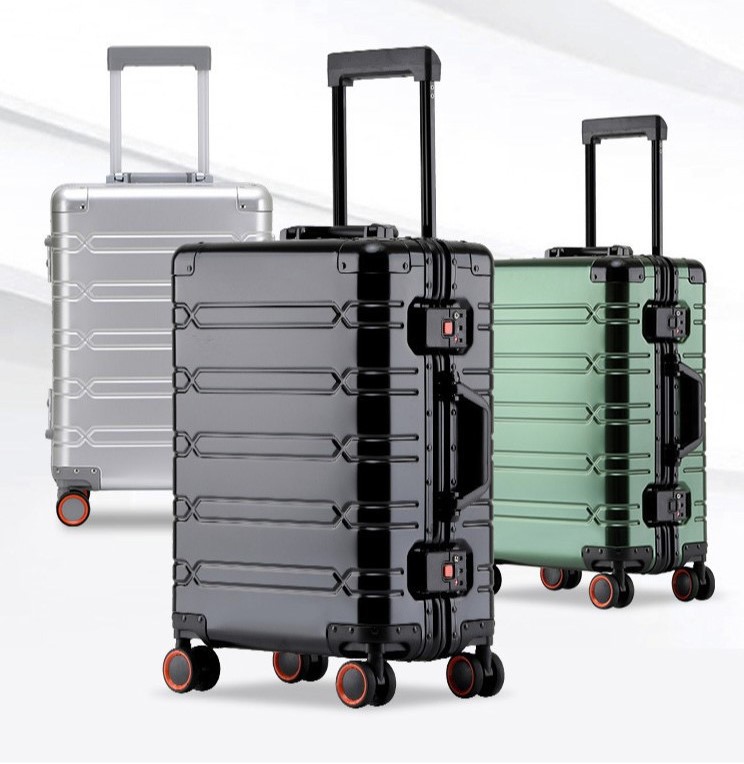 Luggage Case All aluminum magnesium alloy large-capacity suitcase 20/24/28 inch metal suitcase Cross-border travel must-have Trunk-image-1058004760