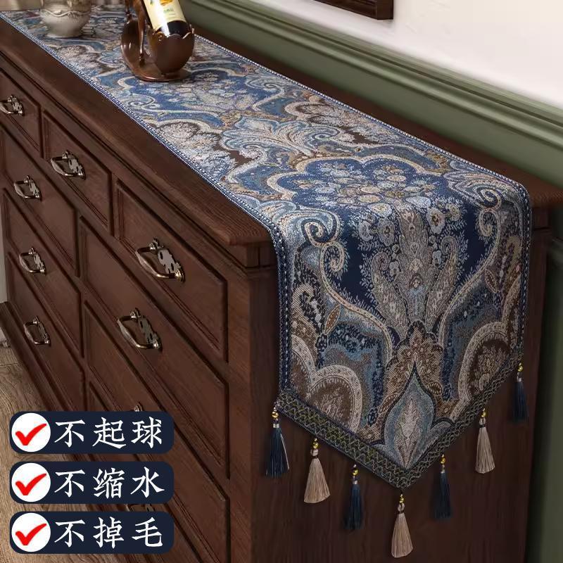 TV cabinet table flag French retro tea table table cloth long tea table cover towel N8ER01-image-1058268301