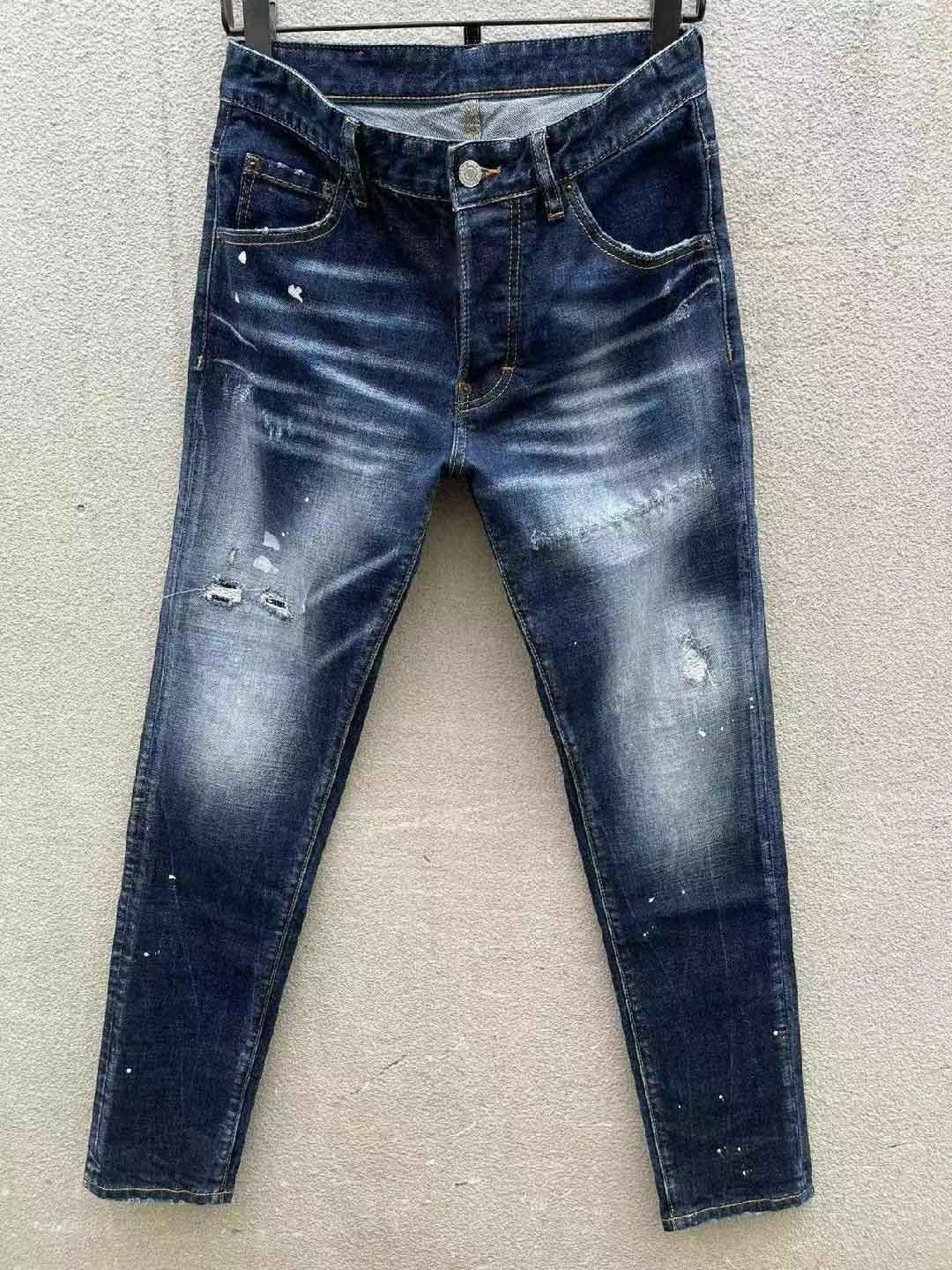 2025 Mens Designer jeans Distressed Motorcycle biker jean Rock Skinny Slim Ripped hole letter Top Quality Brand Hip Hop Denim Pants 23ss-image-465538570