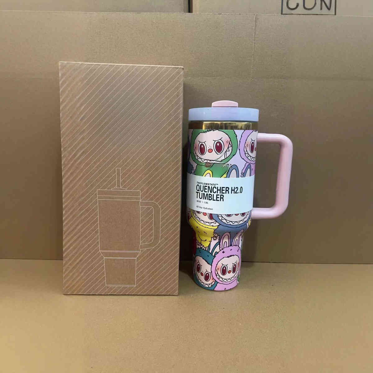 New water cup 40oz thermos cup Thermal insulation cold 304 stainless steel car cup M260225-image-1095427072