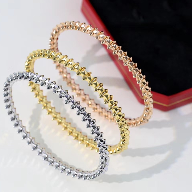 2026 Fashionable Charm Love Bracelet Classic Bullet Head Hard Body Bracelet Luxury Stainless Steel Designer Bracelet for Men and Women