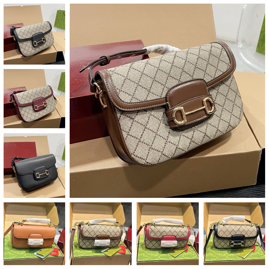 Avec boîte Hommes Femmes Sacs à bandoulière de haute qualité en cuir toile sacs de créateurs de mode classique sac à bandoulière sac à rabat sacs