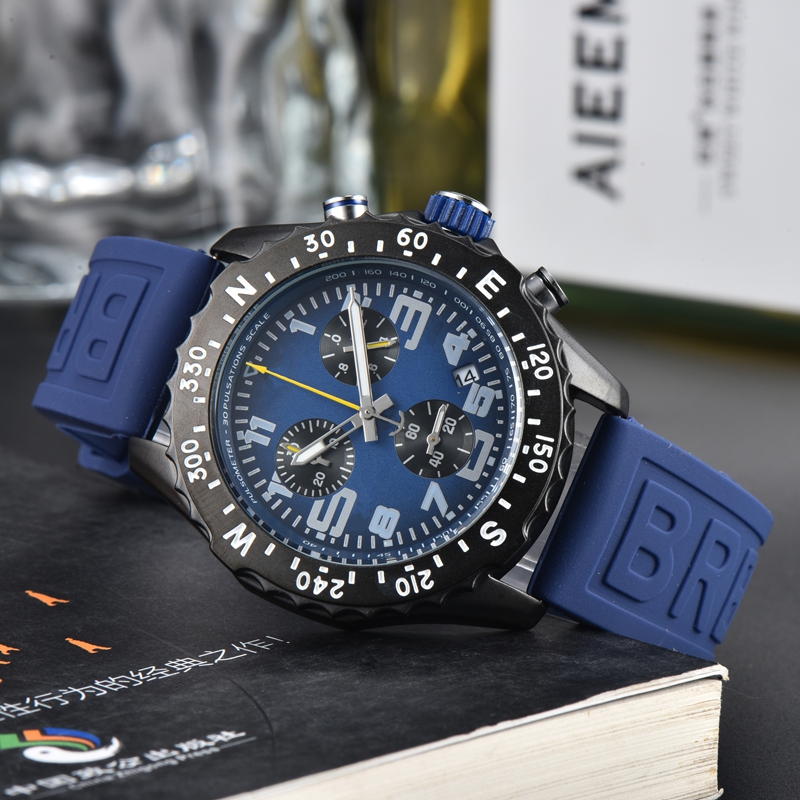 2026 New Color Sport Luxury Watches for Men Quartz Wristwatch Multifunctional Automatic Date Rubber Strap Hot Sale Fashion Male Clocks for Gift f