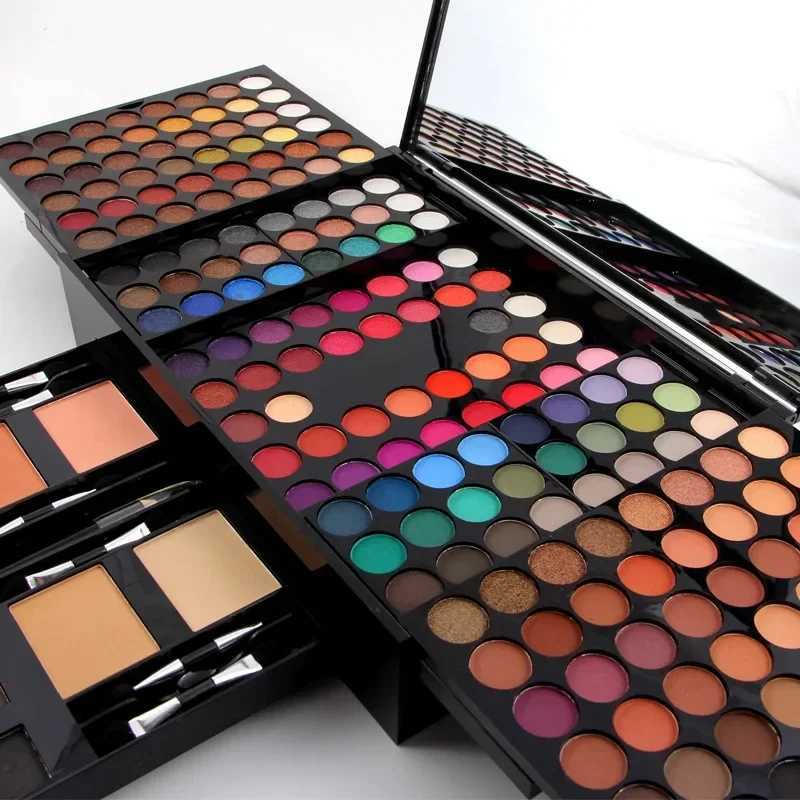 Miss Rose Professional Makeup 194 Color Matte Shimmer Palette Cosmetic Foundation Powder Blush Eyebrow Contouring Beauty Kit Box S25521-image-1058348152
