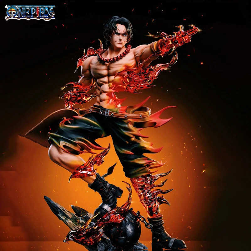 One Piece Anime Figure PortgasD Ace Action Figurine Statue Pvc Gk Model Collection Doll Desk Decoration Toy Birthday Gifts U250521 C260309-image-1096836730
