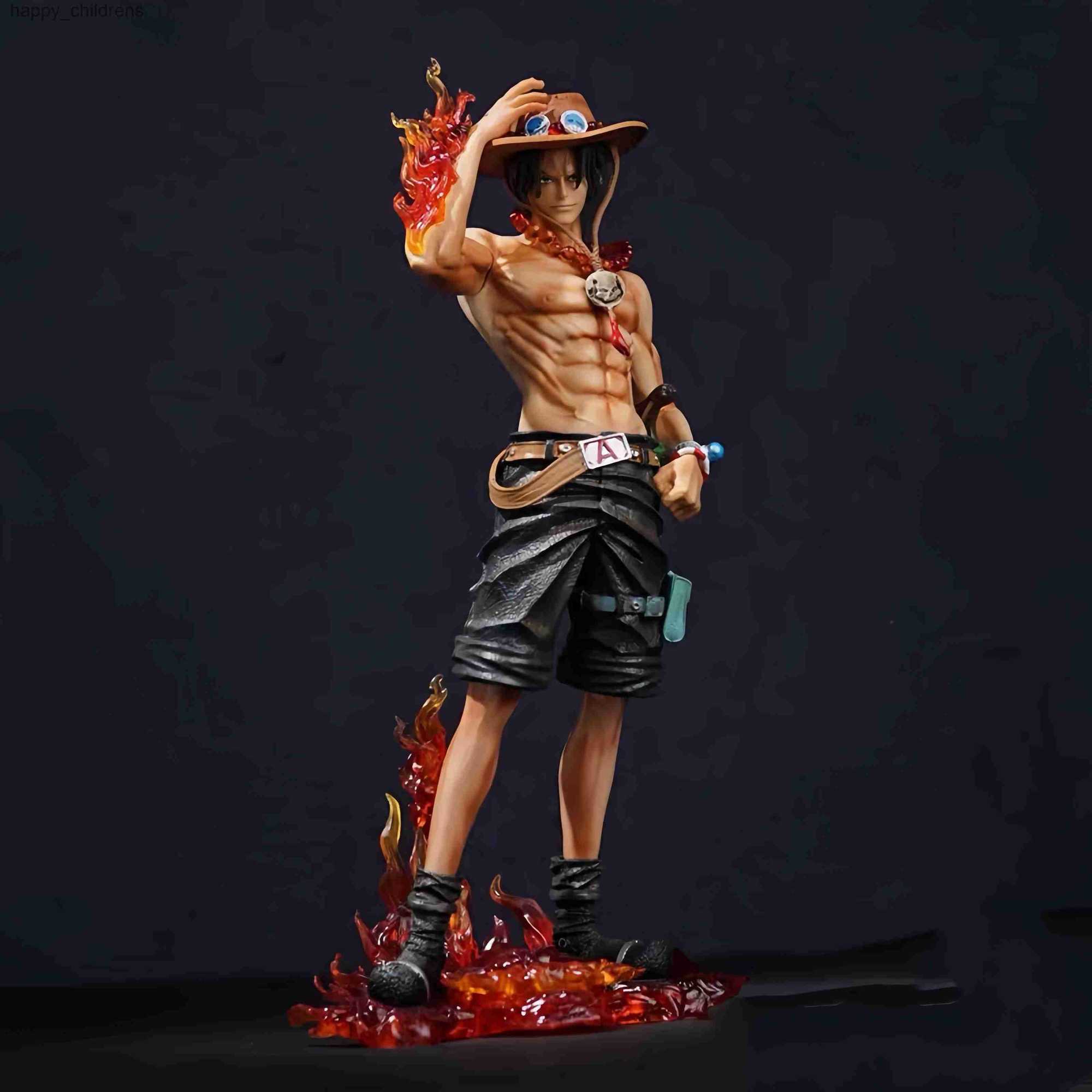 2026 New 24.5Cm/9.64In Anime Figure One Piece Action Figures Ace Figurine Statue Collection Toy Gift Designer C260309-image-1096836468