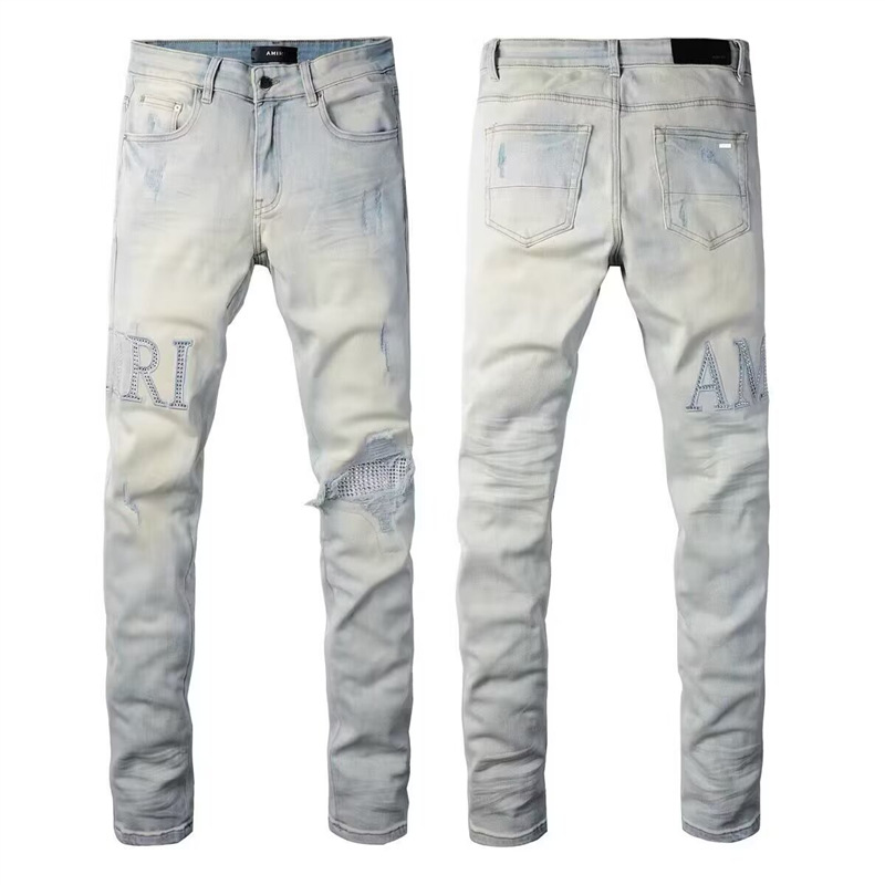 Miriamiri Designer Denim Pant Mens Luxury Brand Retro Washed Streetwear Amirimaison Pants Quality Oversize Slim Amirije Jeans Motorcycle Amiribone J