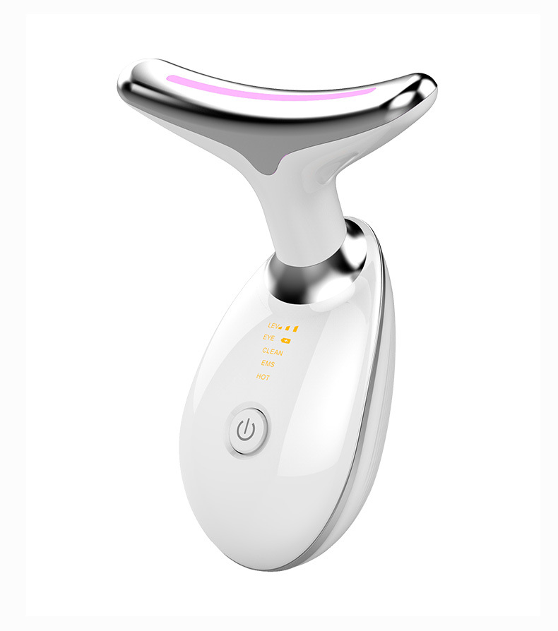 Skin rejuvenation and neck beauty instrument Whitening facial cleanser Micro-current lifting beauty massager-image-1058385915
