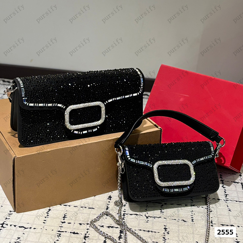 Diamond studded dinner bag fashionable chain flap luxury womens handbag 2025 new trendy shiny shoulder crossbody bags miult colors CSD2505212-20-image-976217842