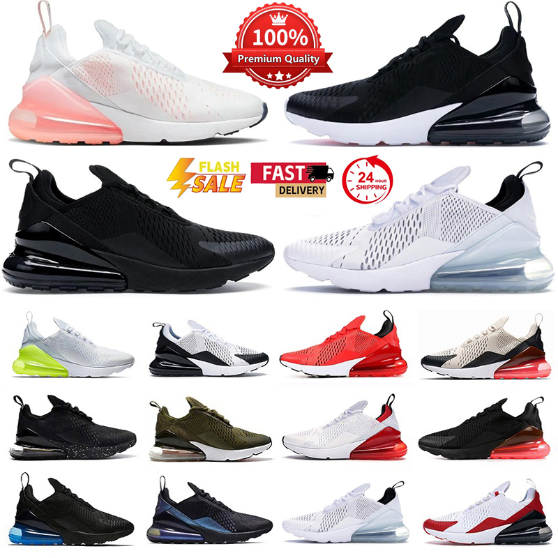 Chaussures de course de créateurs 270 270S MENS TRIPLE UNIVERSITÉ NOIR BLAQUE RED Light Light Soft White Pink Night Maroon UNT MIDE OLIVE USA MEN