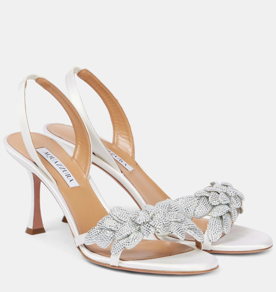 Elegant Brand Sandales femmes Galactic Flower ornées de cristaux pour mariage fête habillé à enfiler brides EU35-43