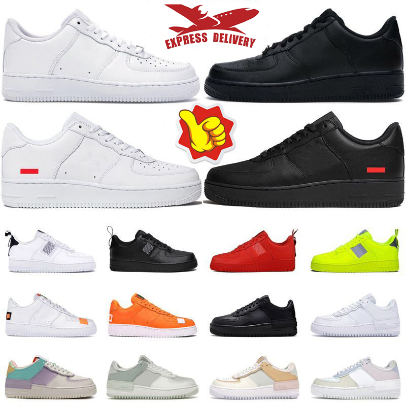 One for 1 Running Shoes Mens Women White Black Low Shadow Utility Classic Triple Trainers Outdoors Sports Sneakers Size 36-45-image-913566247