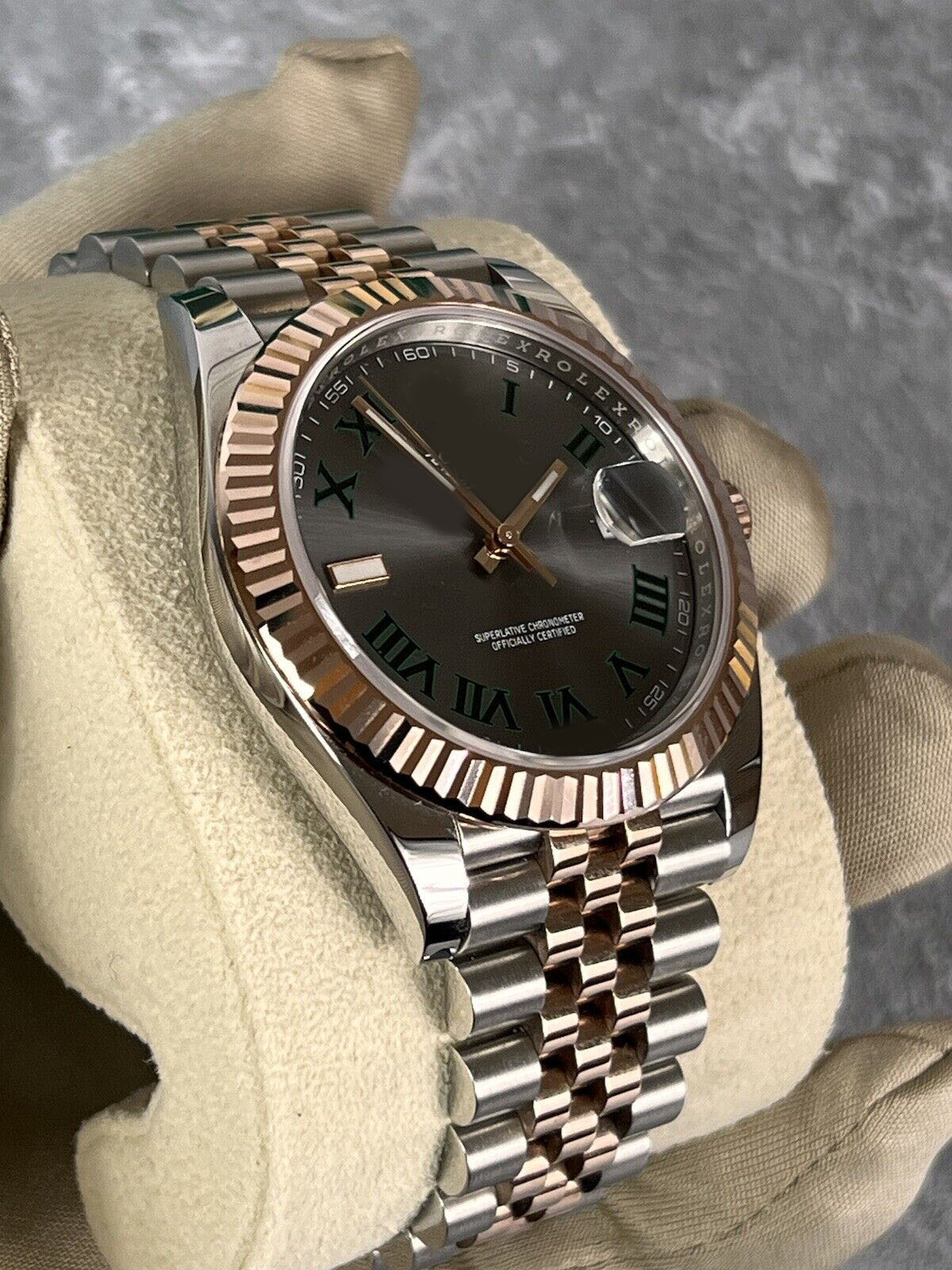 Brand new luxury watch sapphire Automatic watch Date just 41 Two Tone Rose Gold Wimbledon Jubilee 126331-0016 Stainless Steel Mens Watch Wristwatche