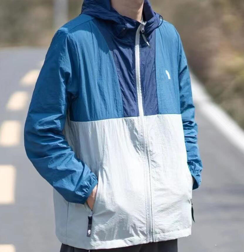 Mens Lightweight Jackets Unisex Oversized Coat Trend Outdoor Climb Running Casual UV Resistant Breathable Hooded Sunscreen Clothing