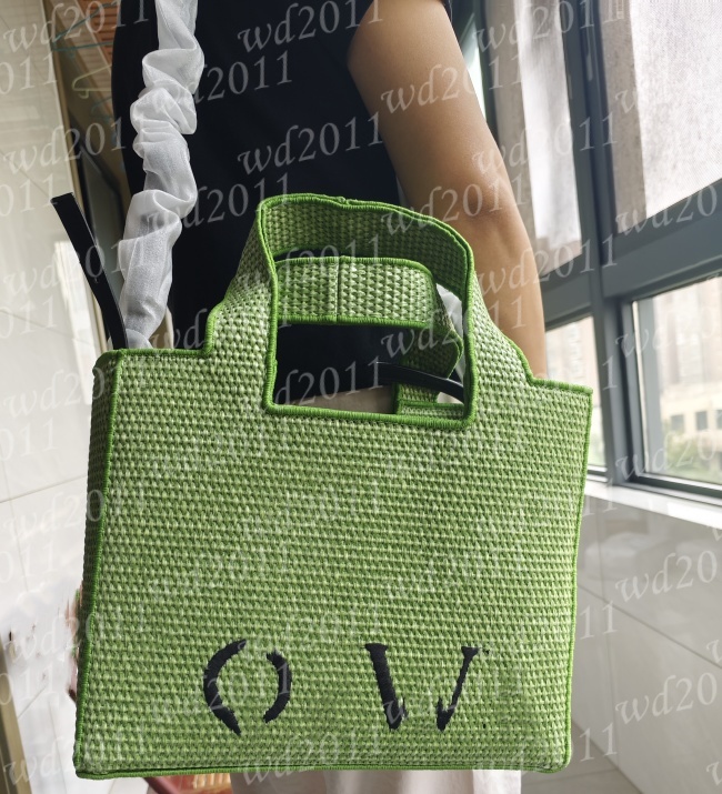 designer straw Woody Beach Designer Handbag tote Women&#039;s Fashion High Quality Shoulder Large Capacity Shopping Bag-image-998800091