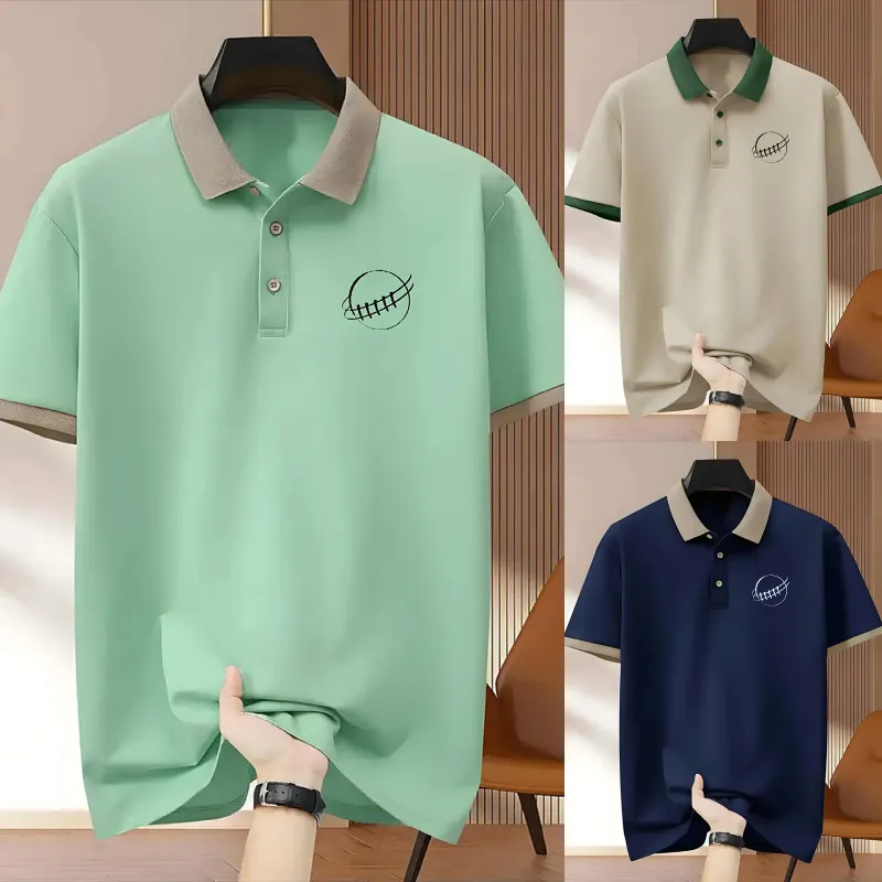 Man flyball Print Polo Shirt Designer T Shirts Short Sleeve Casual Slim Fit Summer mens Tshirts Tops Fashion polo shirts