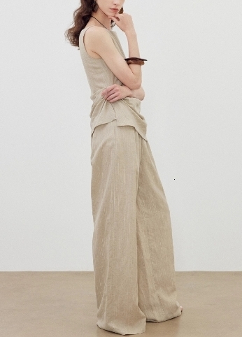 Top sans manches décontracté pour femmes et pantalon à la mode pantalon décontracté 240904